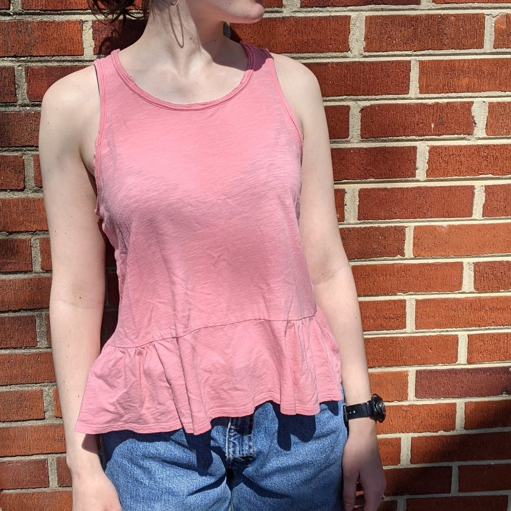 Pink peplum GAP Tank